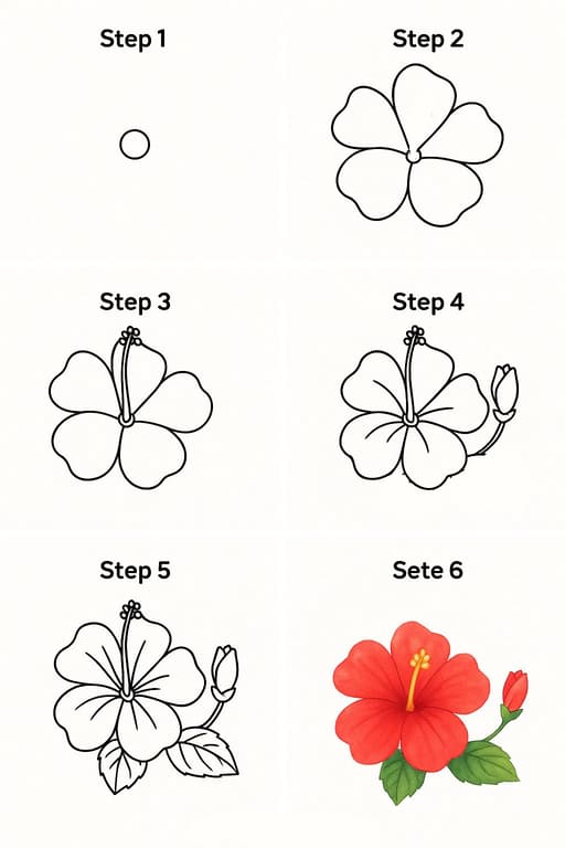 Gorgoeus Hibiscus Drawing Ideas