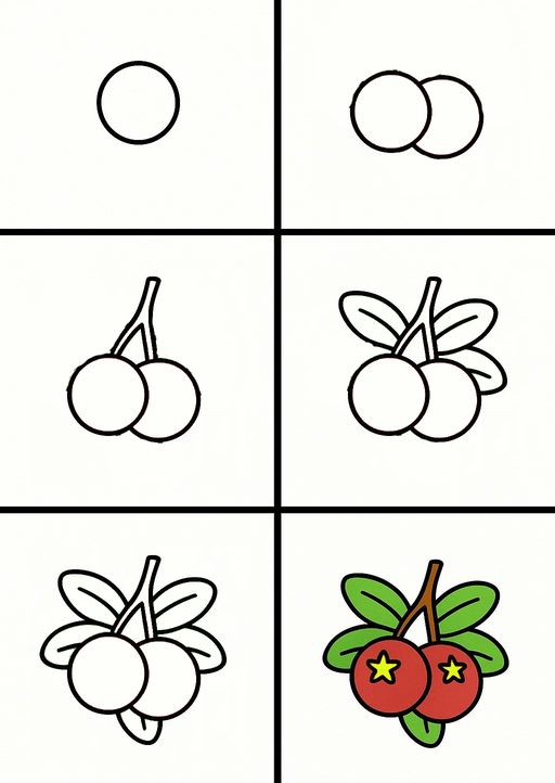 Healthy Cranberries Drawing Ideas