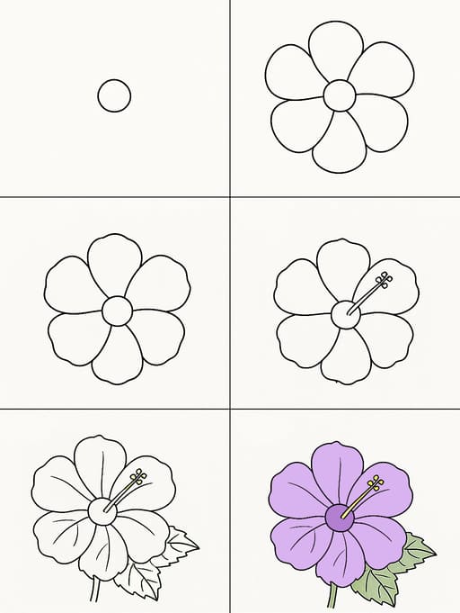Hibiscus Idea Drawing Ideas