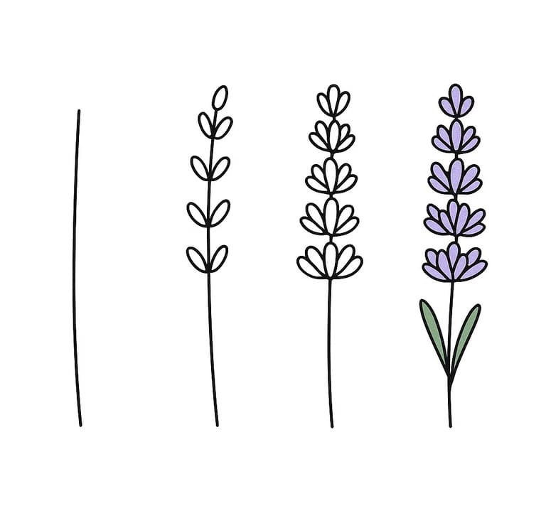 Lavender For Children Drawing Ideas