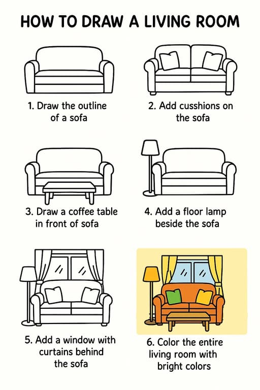 Living Room Drawing Ideas