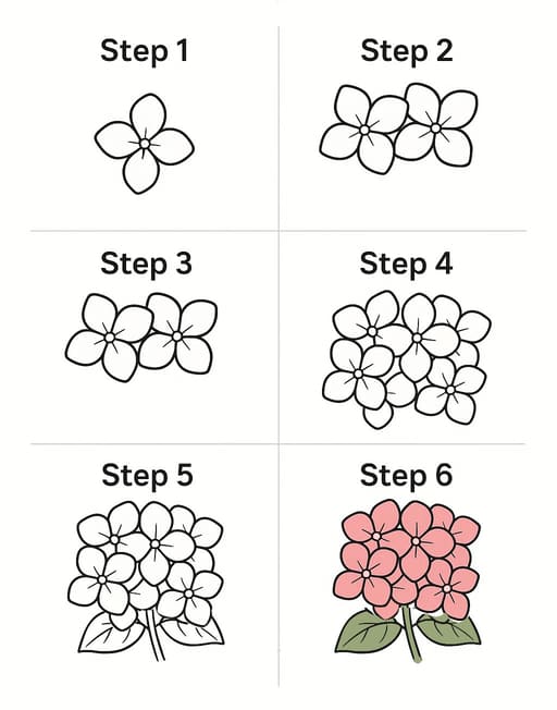 Lovely Hydrangea Drawing Ideas