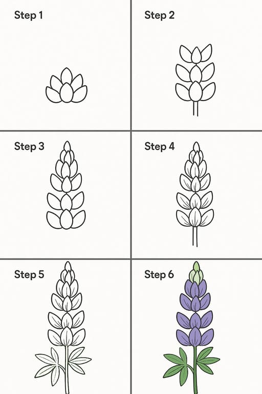 Lupine Basic Drawing Ideas