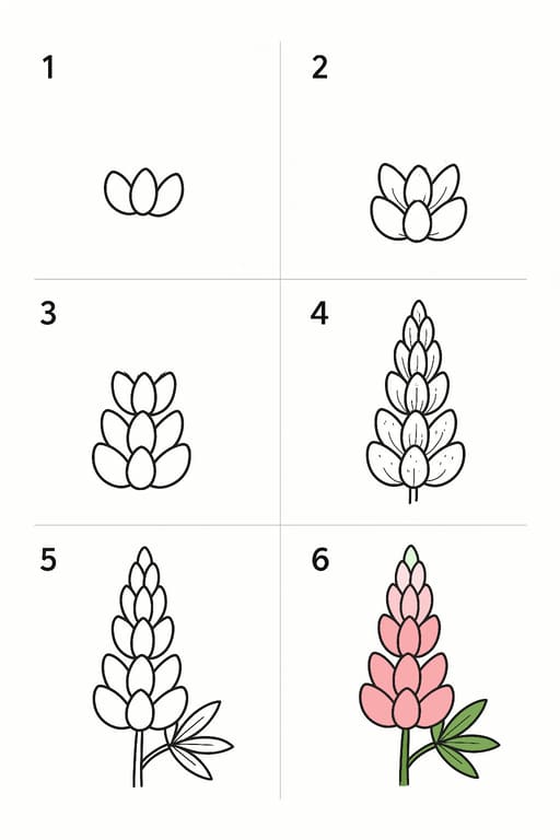 Lupine Cute Drawing Ideas
