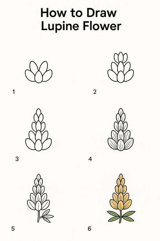 Lupine Drawing Drawing Ideas