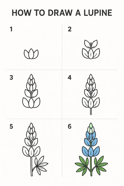 Lupine Elegant Drawing Ideas