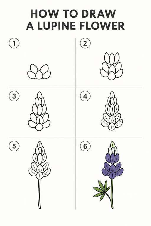 Lupine Image Drawing Ideas