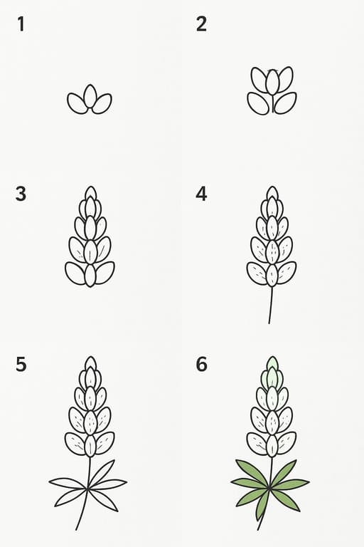 Lupine Lovely Drawing Ideas