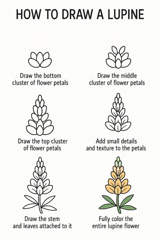 Lupine Photo Drawing Ideas