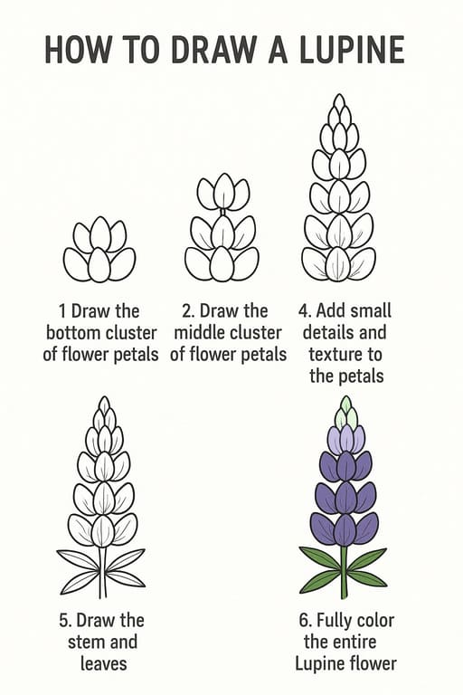 Lupine Picture Drawing Ideas