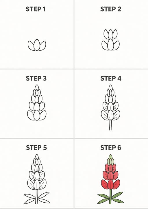 Lupine Stunning Drawing Ideas