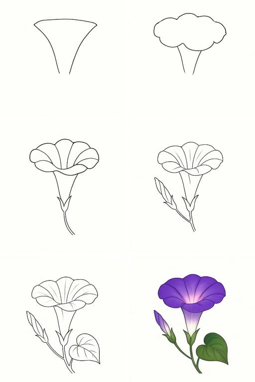 Morning Glory Idea 1 Drawing Ideas