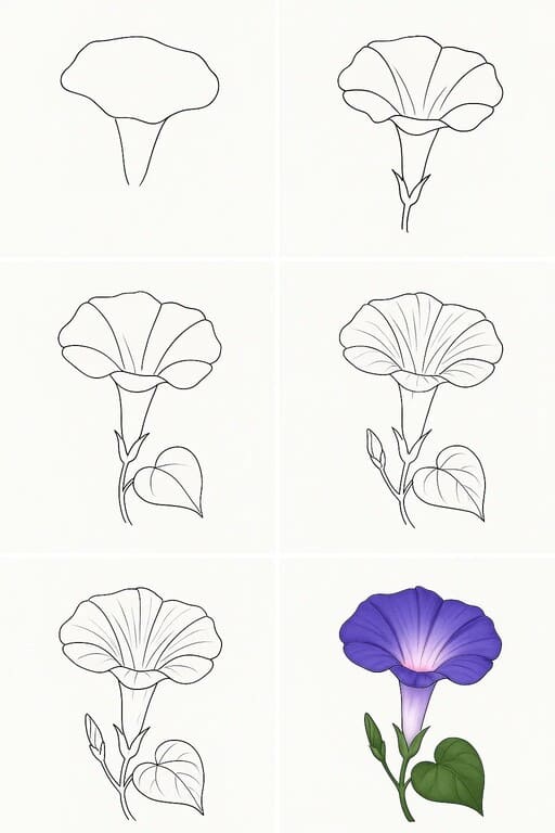 Morning Glory Idea 2 Drawing Ideas