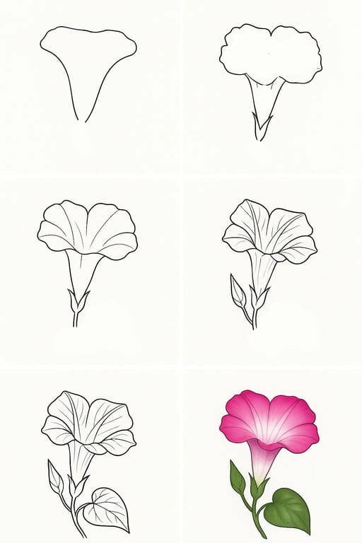 Morning Glory Idea 3 Drawing Ideas