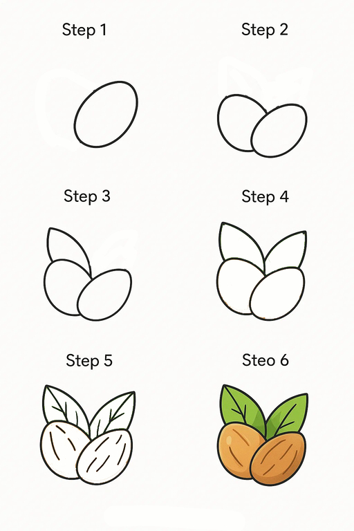 Nice Almond Drawing Ideas