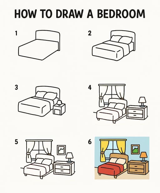 Nice Bedroom Drawing Ideas