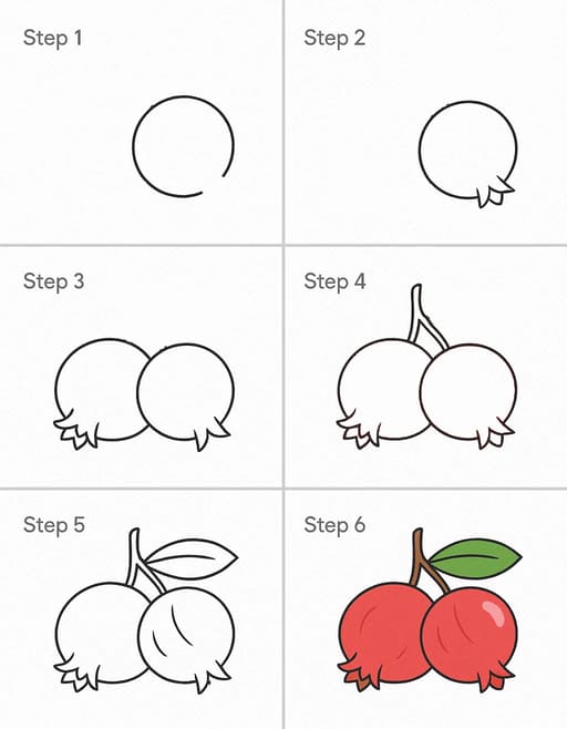 Pomegranate Drawing Ideas