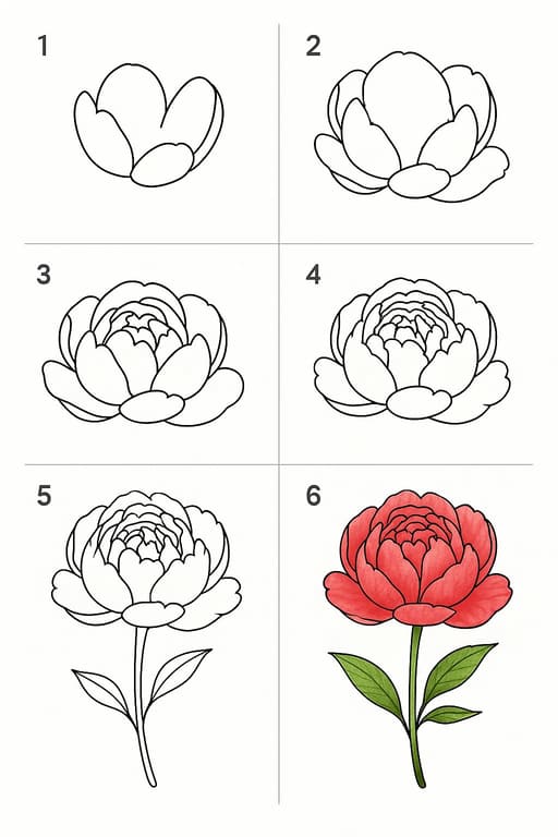 Peony Idea Drawing Ideas