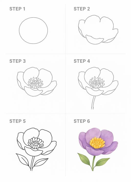 Peony Photo Drawing Ideas
