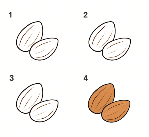 Simple Almond Drawing Ideas