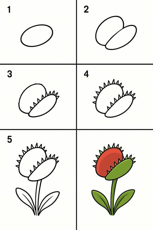 Simple Venus Flytrap Drawing Ideas
