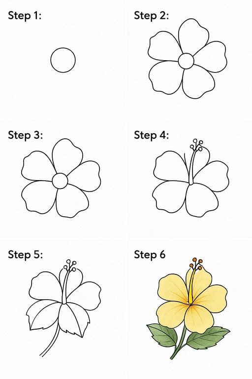 Stunning Hibiscus Drawing Ideas