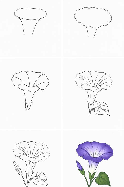 Stunning Morning Glory Drawing Ideas