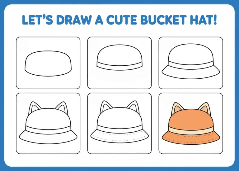Adorable Bucket Hat Drawing Ideas