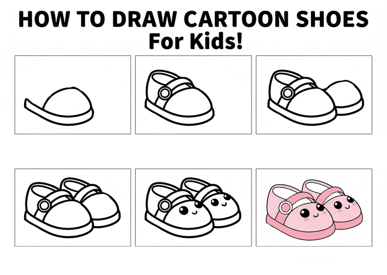 Cartoon Shoes Drawing Ideas