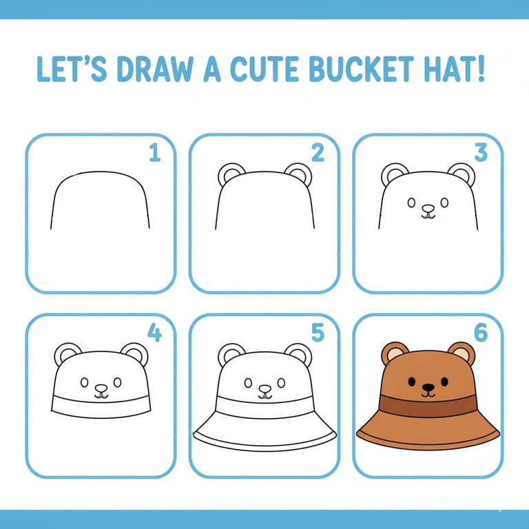 Bucket Hat Drawing Ideas