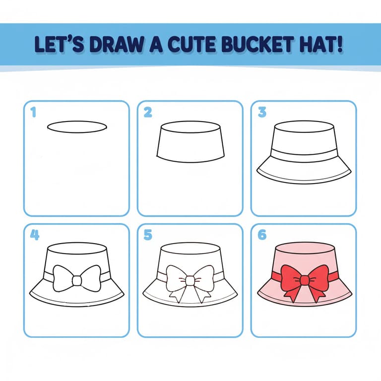 Beautiful Bucket Hat Drawing Ideas