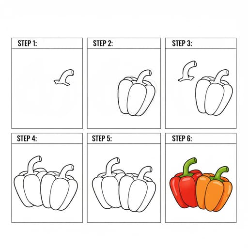 Pepper Drawing Ideas
