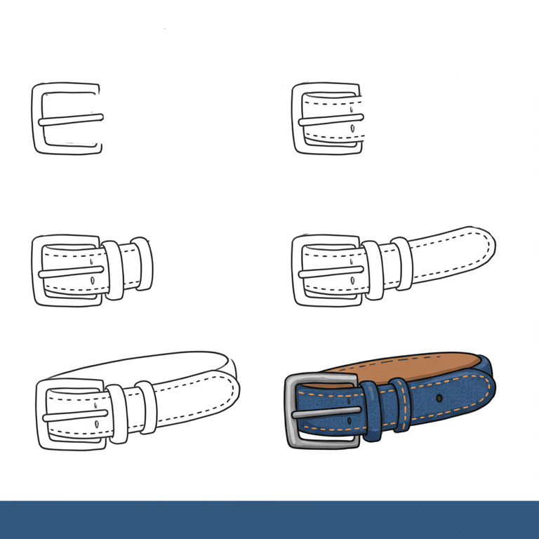 Blue Denim Belt Drawing Ideas