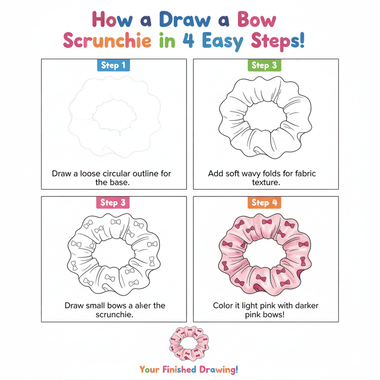 Bow Scrunchy Drawing Ideas