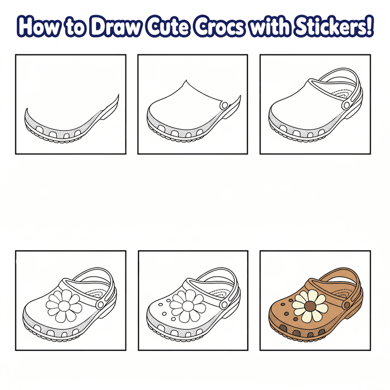 Brown Crocs Drawing Ideas