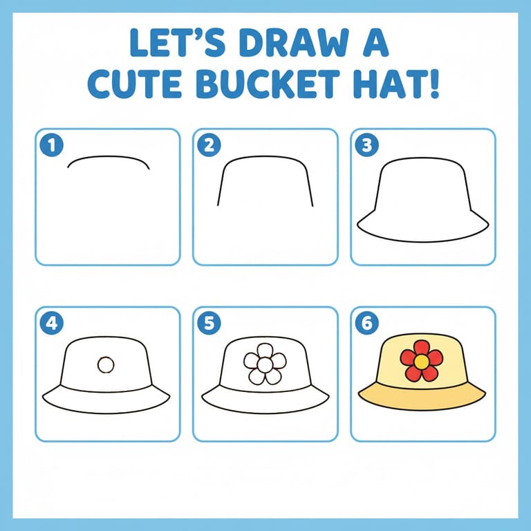 Bucket Hat For Baby Drawing Ideas