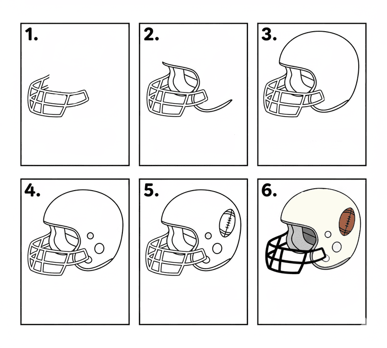Cool Football Helmet Drawing Ideas