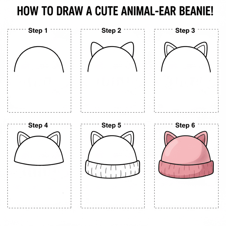 Cute Beanie Drawing Ideas