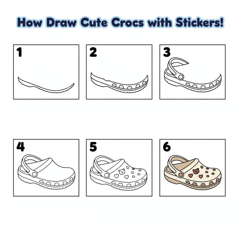 Cute Crocs Drawing Ideas