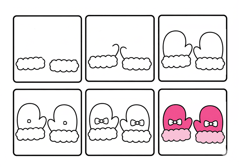 Cute Mittens Drawing Ideas