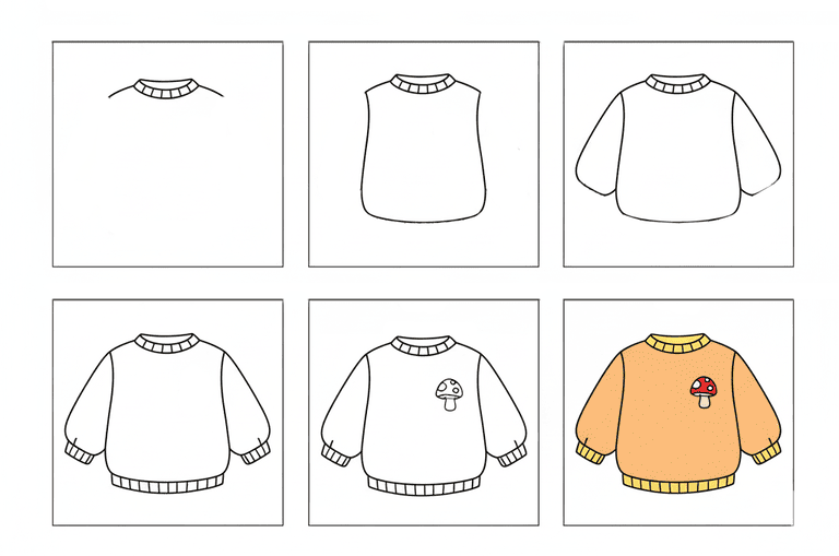 Cute Sweater Drawing Ideas