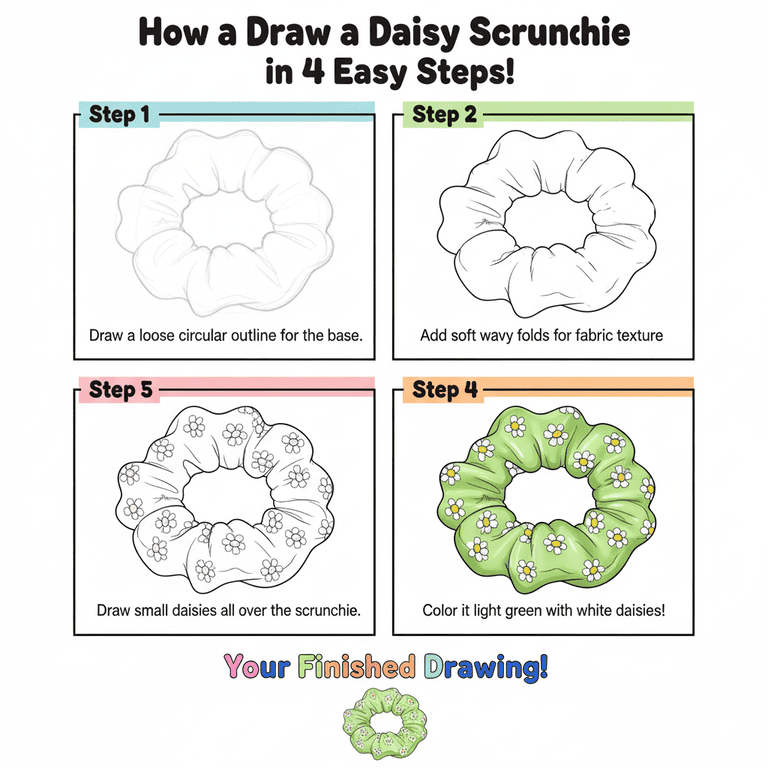 Daisy Scrunchy Drawing Ideas