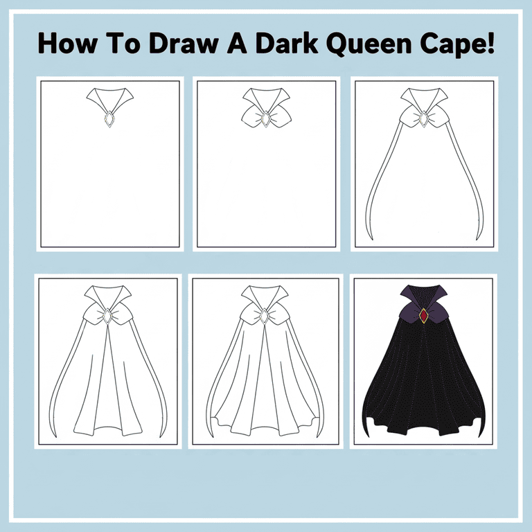 Dark Queen Cape Drawing Ideas