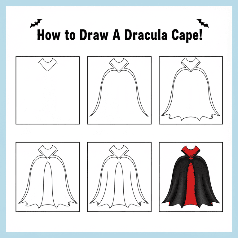 Dracula Cape Drawing Ideas