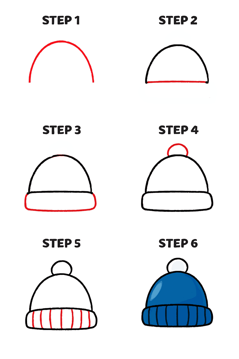 Easy Beanie Drawing Ideas