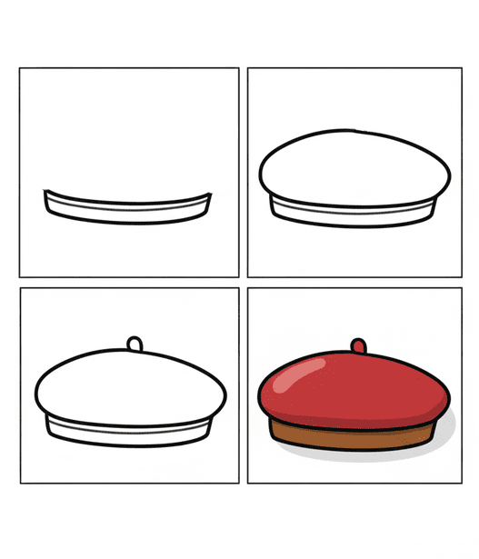 Easy Beret Drawing Ideas