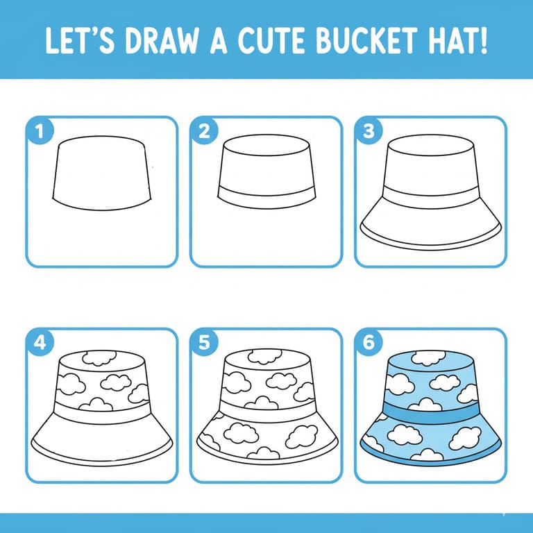 Easy Bucket Hat Drawing Ideas
