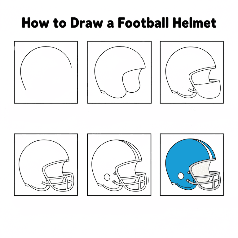 Easy Football Helmet Drawing Ideas