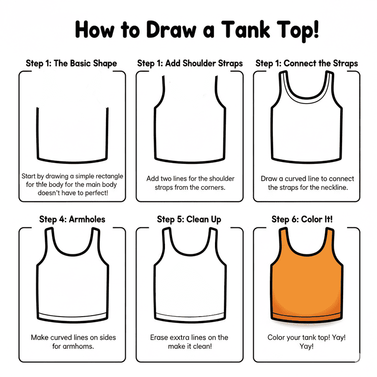Easy Tank Top Drawing Ideas