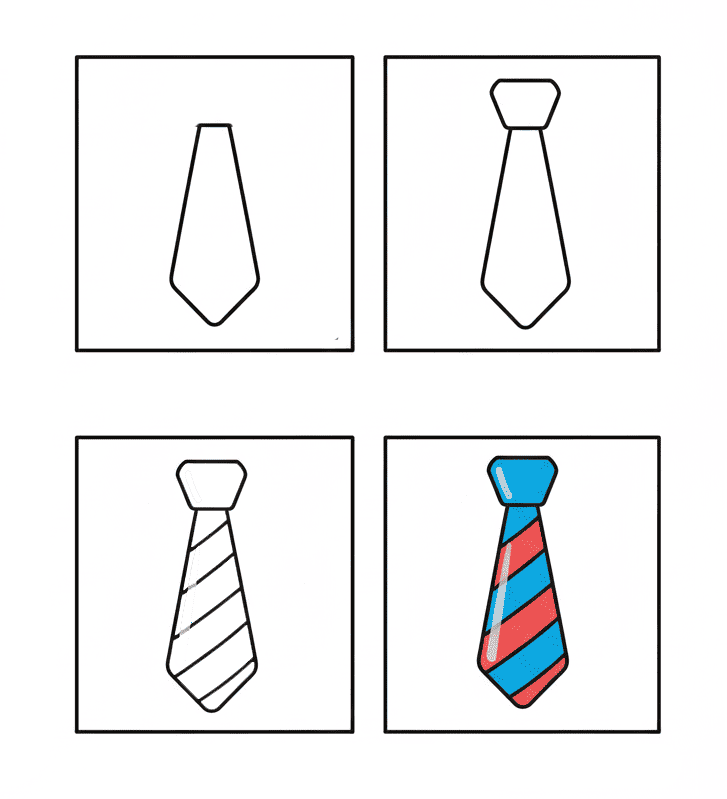 Easy Tie Drawing Ideas